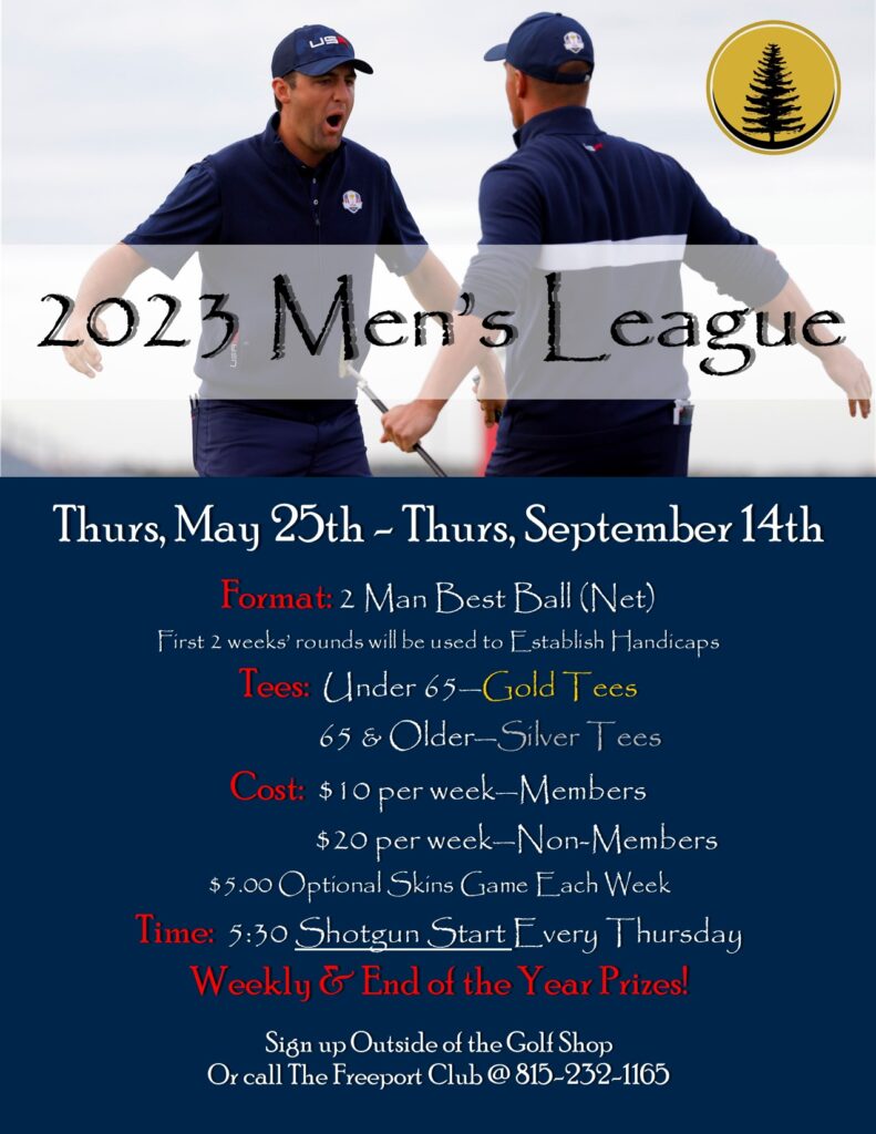 2023 Freeport Club Men's League Flyer